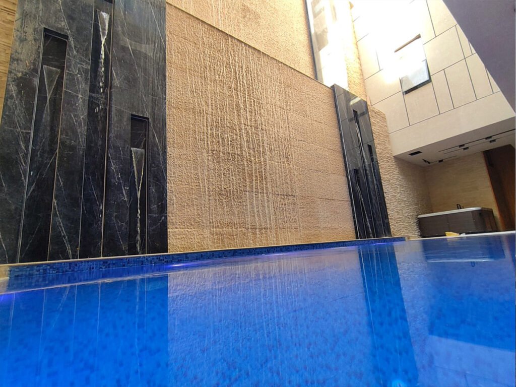 Luxury Overflow Pool with Waterfalls